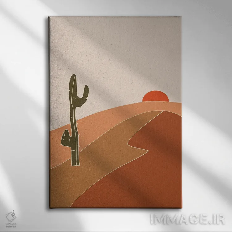 تابلو مینیمال غروب جنوب غربی اثر لیتل باور - نمای روبهرو روی دیوار