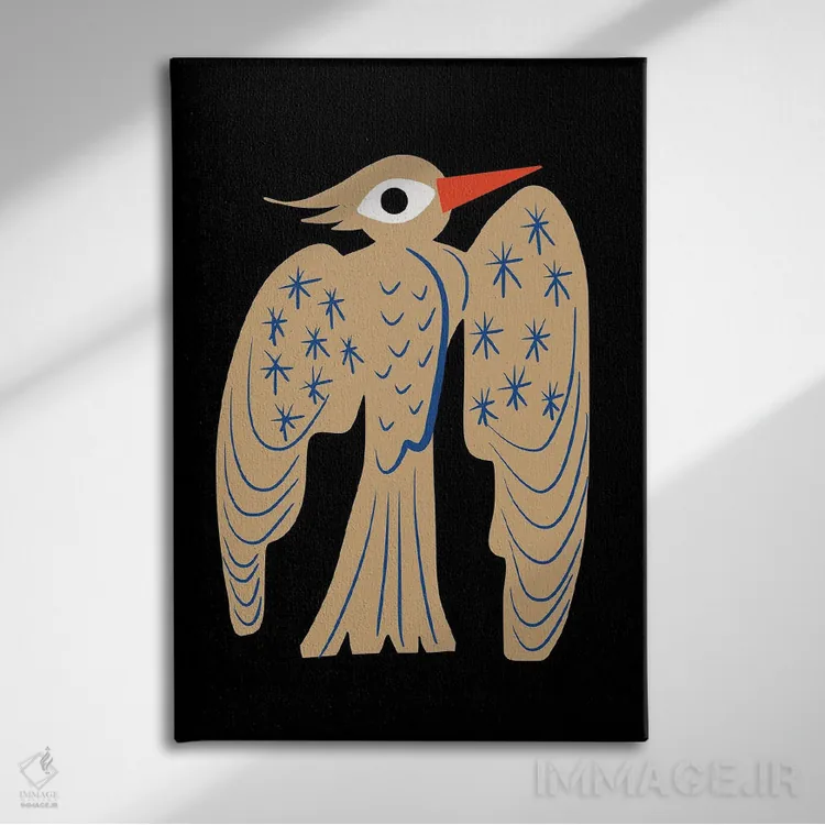 تابلو انتزاعی دارکوب اثر لیتل باور - نمای روبهرو روی دیوار