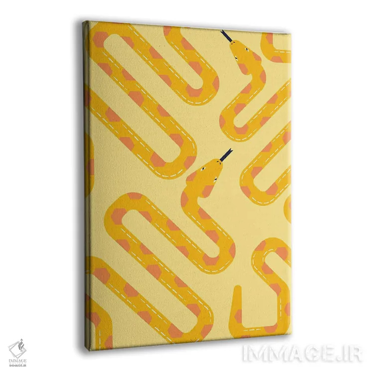 تابلو مدرن طرح ماری زرد اثر لیتل باور - نمای پرسپکتیو محصول