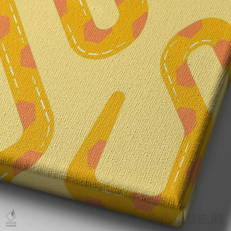 تابلو مدرن طرح ماری زرد اثر لیتل باور - نمای نزدیک بافت بوم