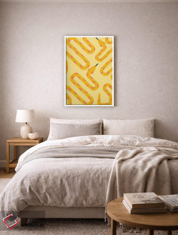 تابلو مدرن طرح ماری زرد اثر لیتل باور - D5W