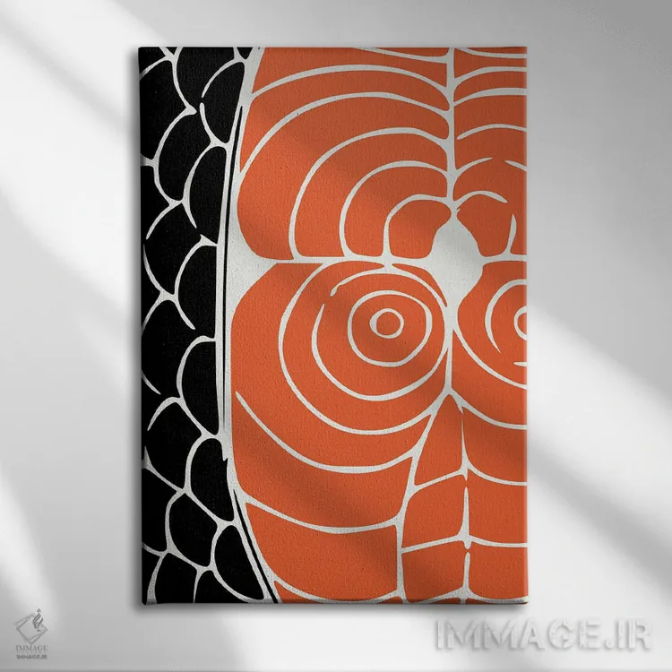 تابلو انتزاعی پرتره سوشی اثر لیتل باور - نمای روبهرو روی دیوار