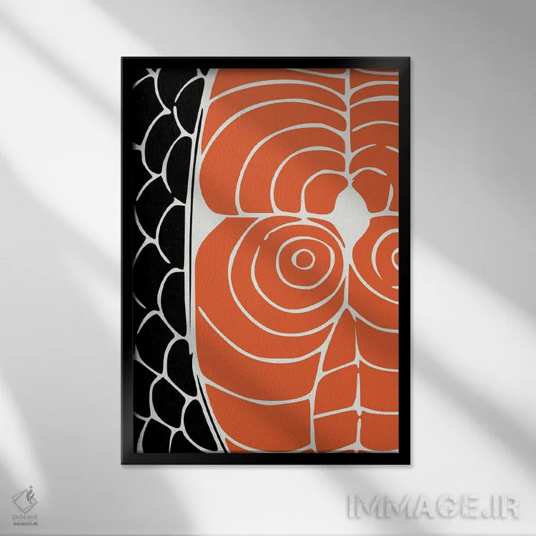 تابلو انتزاعی پرتره سوشی اثر لیتل باور - نمای قابدار مشکی