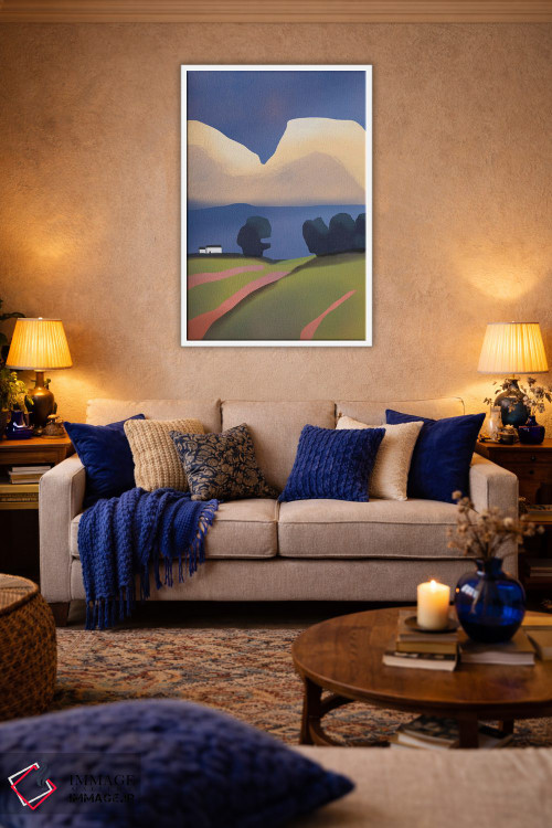 تابلو مینیمال باران دوردست اثر لیتل باور - D2W