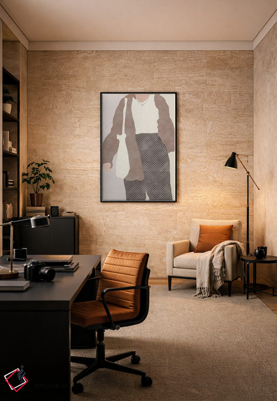 تابلو مدرن شطرنجی راحت اثر لیتل باور - D5B