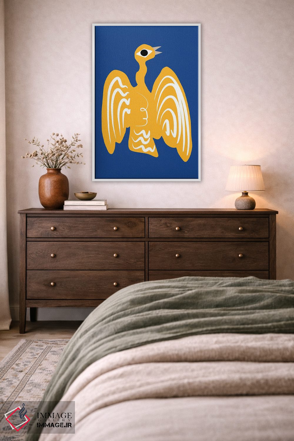 تابلو انتزاعی تصویر غاز طلایی اثر لیتل باور - D1W