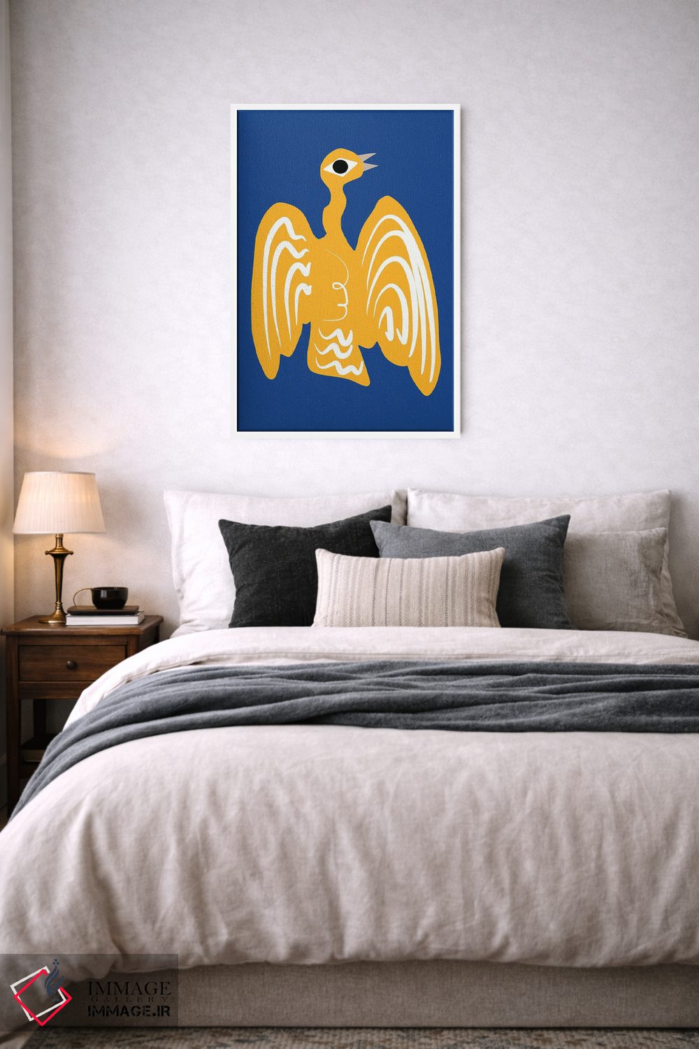 تابلو انتزاعی تصویر غاز طلایی اثر لیتل باور - D5W