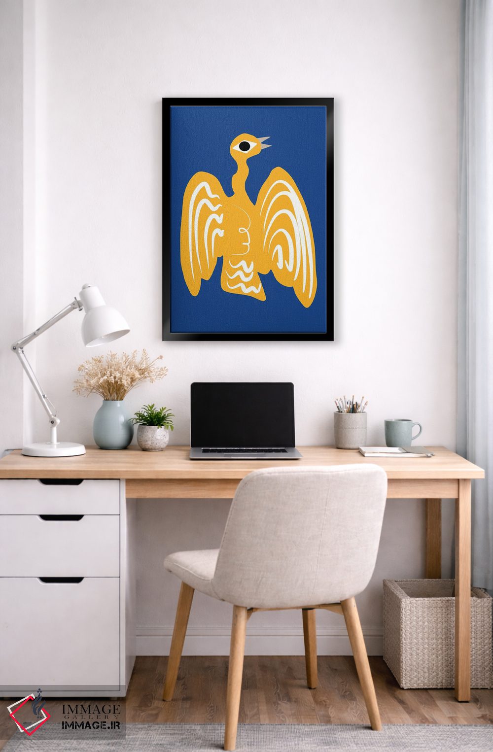 تابلو انتزاعی تصویر غاز طلایی اثر لیتل باور - D6B