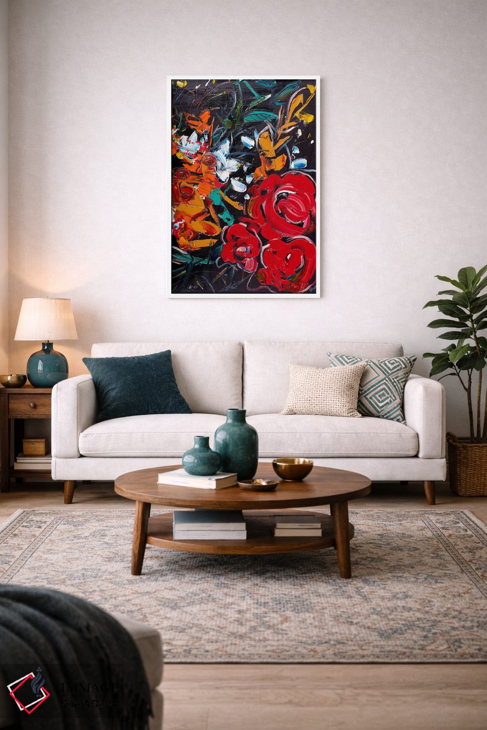 تابلو انتزاعی عشق بی دغدغه اثر شالیمار لگاسپی - D3W