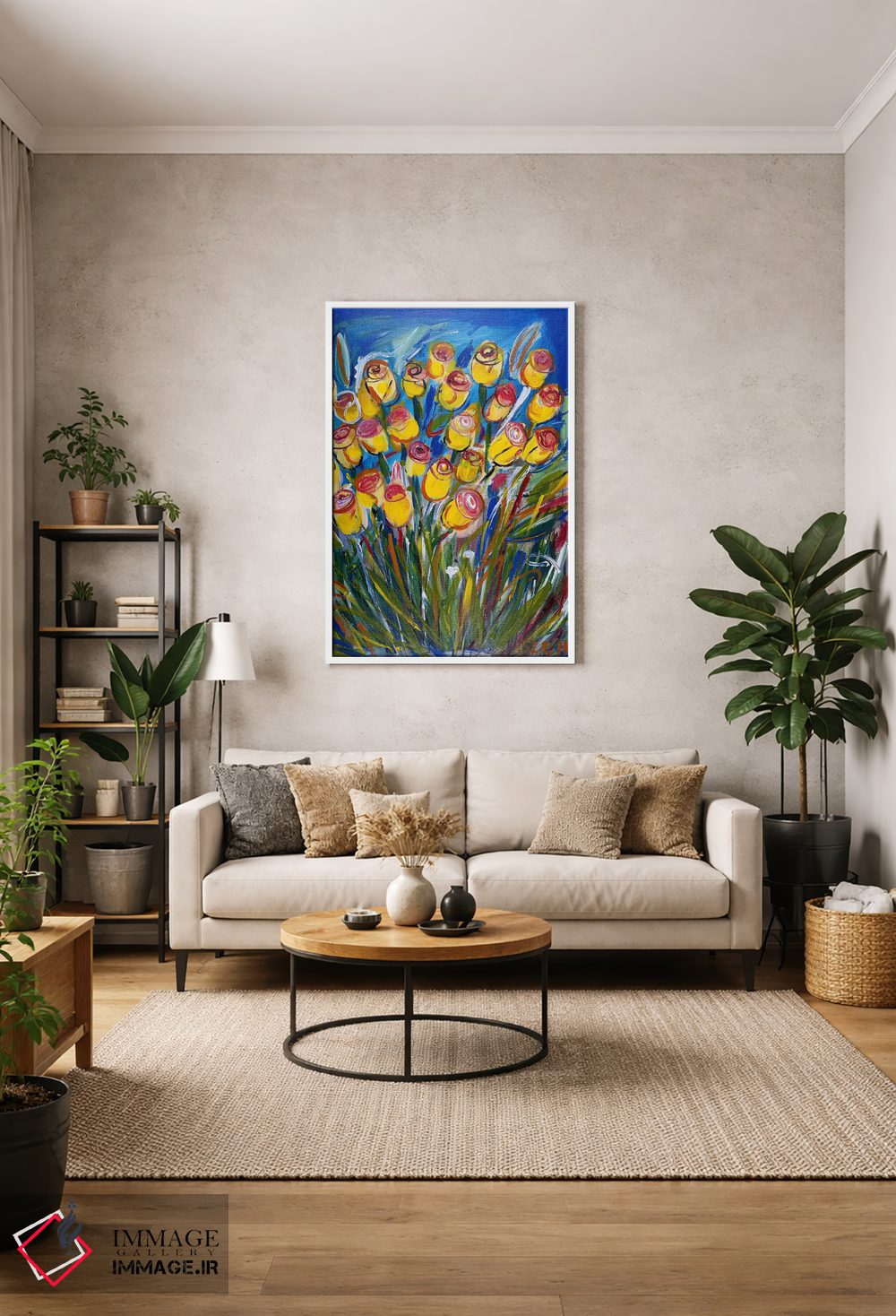 تابلو انتزاعی رزهای دوستی اثر شالیمار لگاسپی - D1W