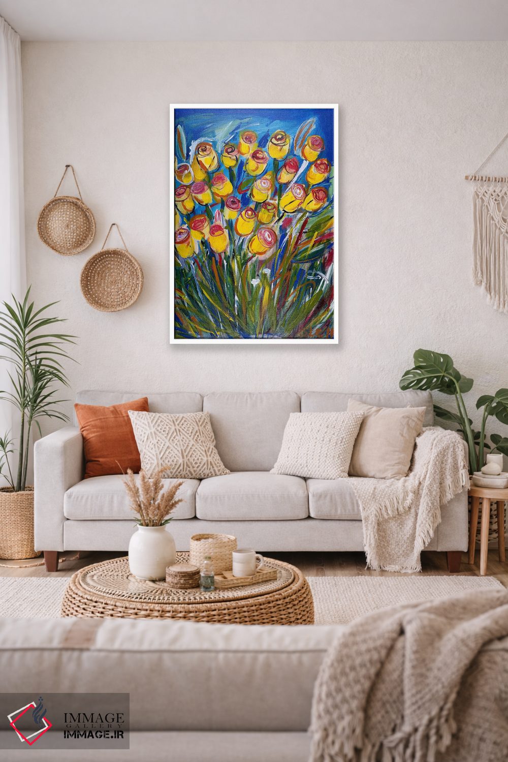 تابلو انتزاعی رزهای دوستی اثر شالیمار لگاسپی - D2W