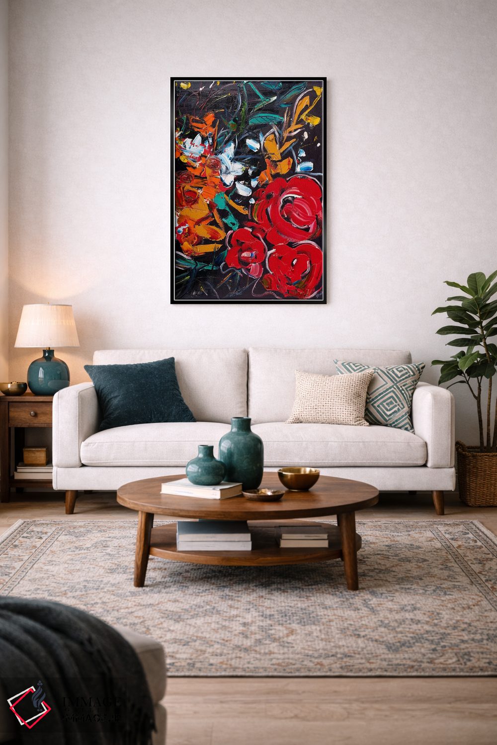 تابلو انتزاعی عشق بی دغدغه اثر شالیمار لگاسپی - D5B