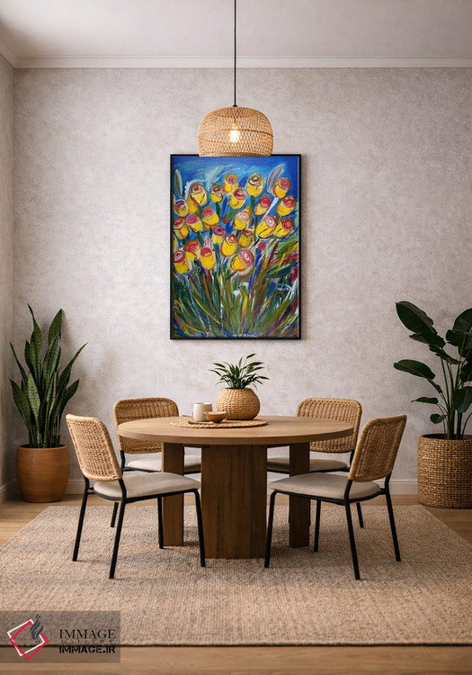 تابلو انتزاعی رزهای دوستی اثر شالیمار لگاسپی - D3B