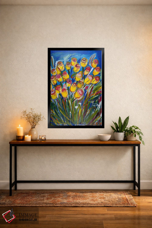 تابلو انتزاعی رزهای دوستی اثر شالیمار لگاسپی - D5B