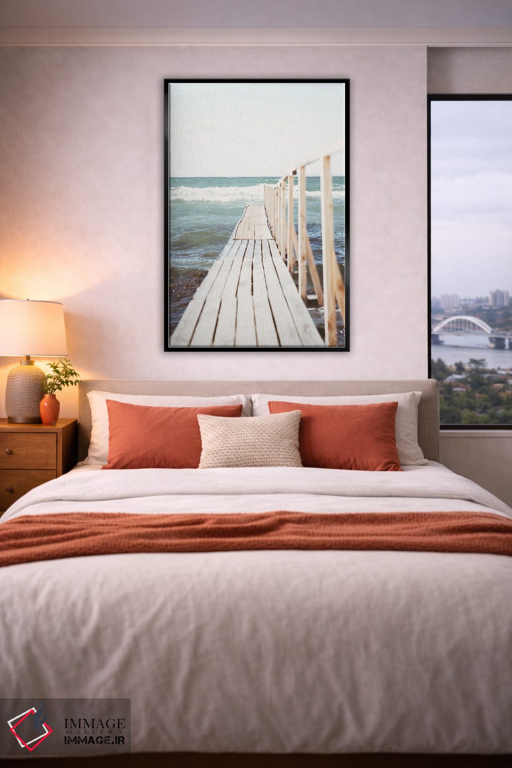 تابلو دکوراتیو پیاده روی گلگون اثر لیا استراتسما - D5B