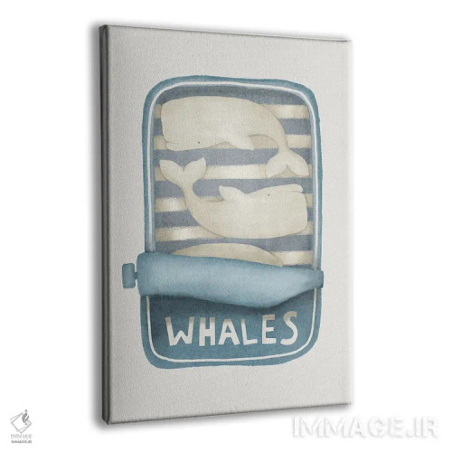 تابلو دکوراتیو نهنگ ها در قوطی اثر لیا استراتسما - نمای پرسپکتیو محصول