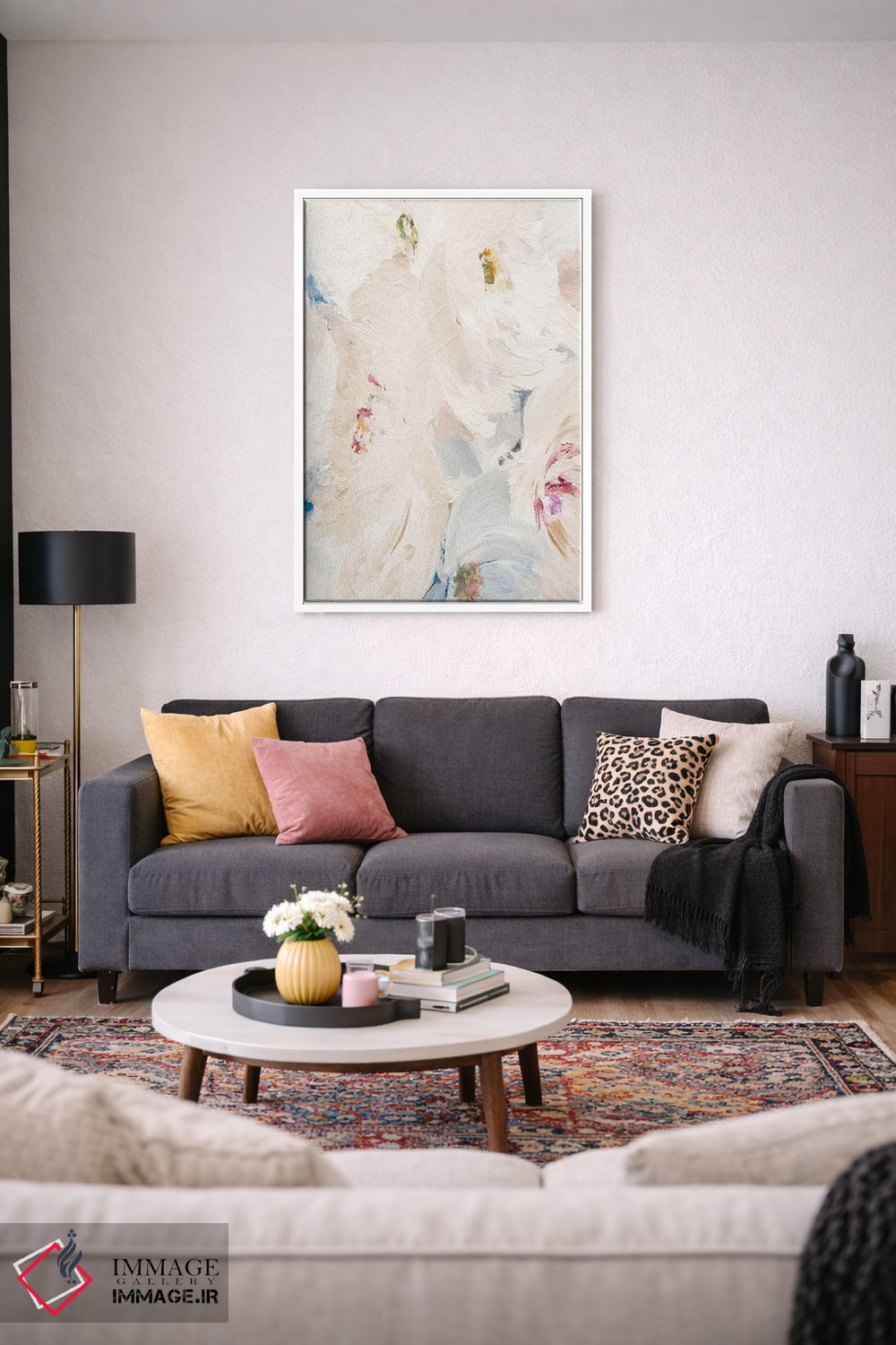 تابلو مینیمال شکوفه های صدتومانی اثر لیا استراتسما - D2W