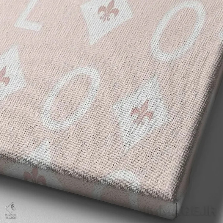 تابلو مینیمال عشق اثر لیا استراتسما - نمای نزدیک بافت بوم