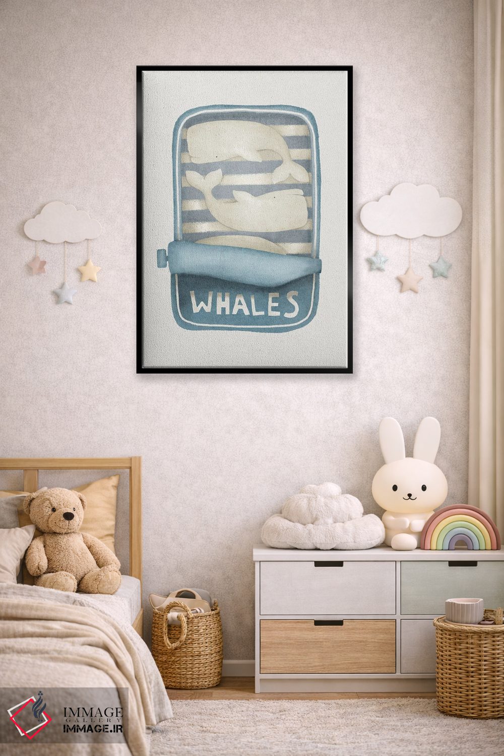 تابلو دکوراتیو نهنگ ها در قوطی اثر لیا استراتسما - D6B