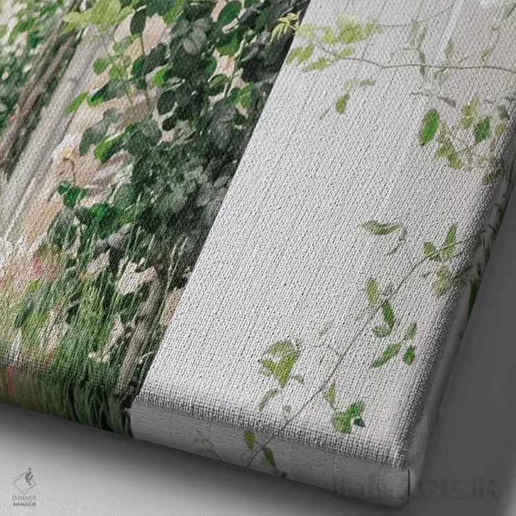 تابلو دکوراتیو سلام گل ها اثر لیا استراتسما - نمای نزدیک بافت بوم