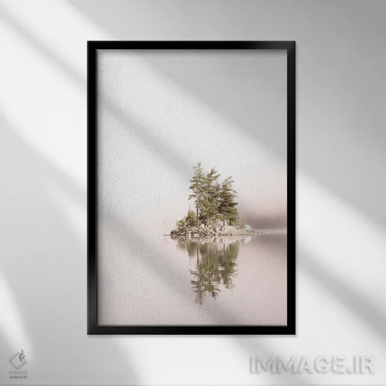 تابلو دکوراتیو صبح موزکوکا اثر لیا استراتسما - نمای قابدار مشکی