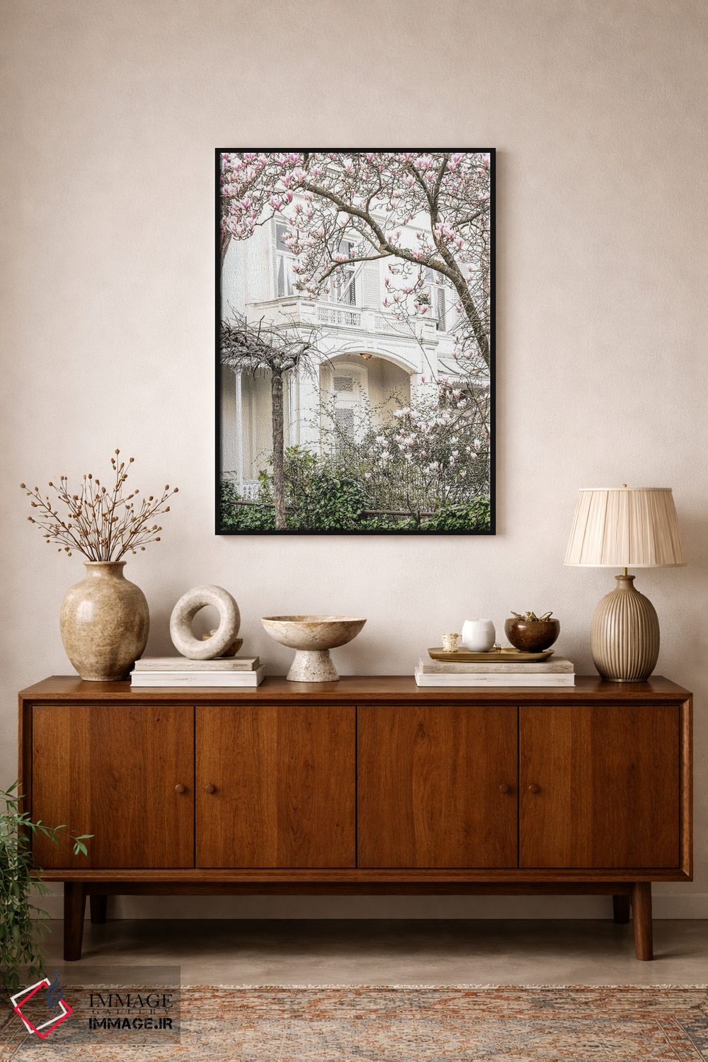 تابلو دکوراتیو خانه با گل مگنولیا اثر لیا استراتسما - D1B