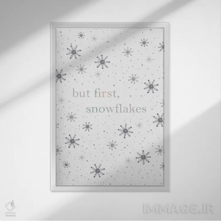 تابلو دکوراتیو اما اول برفک ها اثر لیا استراتسما - نمای قابدار سفید