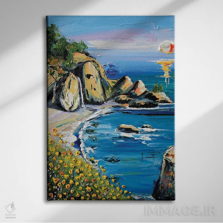 تابلو دکوراتیو قلب من در بیگ سور است I اثر لیزا الی - نمای روبهرو روی دیوار