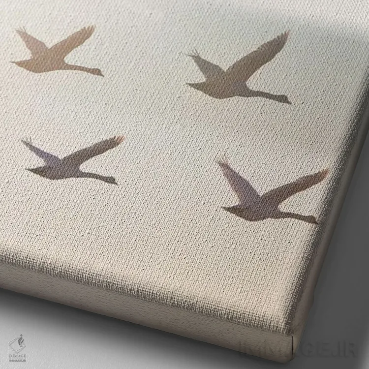 تابلو دکوراتیو آن سوی خورشید اثر لیف لون دال - نمای نزدیک بافت بوم