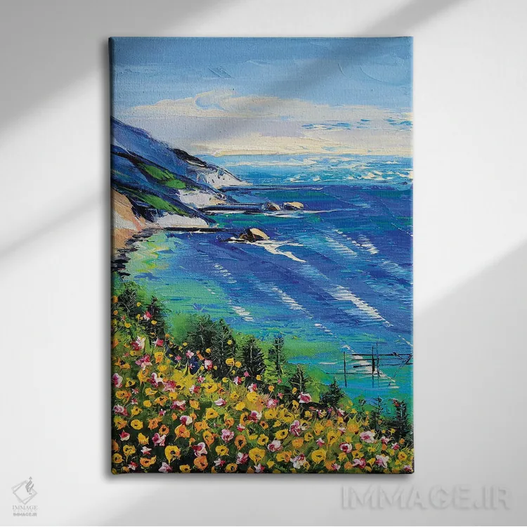 تابلو دکوراتیو قلب من در بیگ سور است II اثر لیزا الی - نمای روبهرو روی دیوار