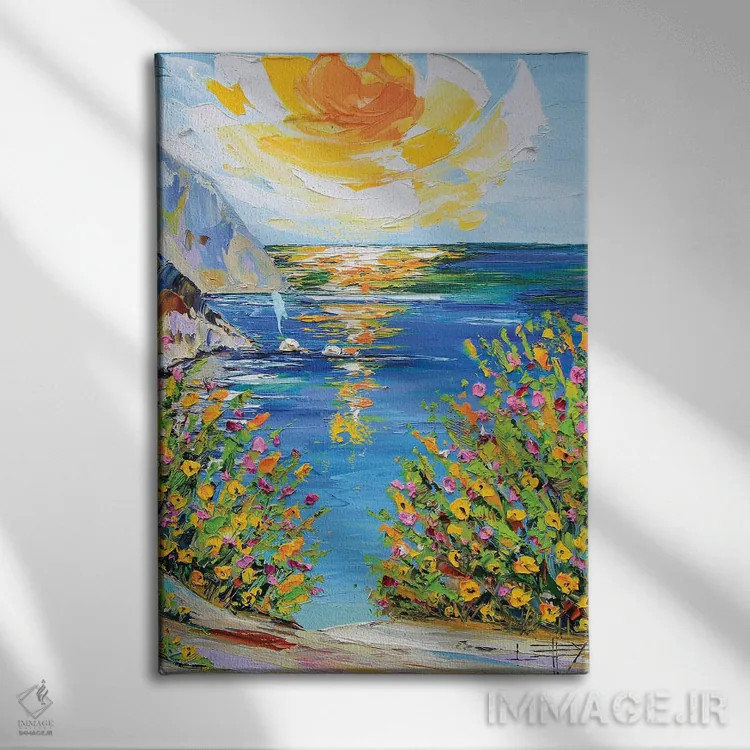 تابلو دکوراتیو بیگ سور II اثر لیزا الی - نمای روبهرو روی دیوار