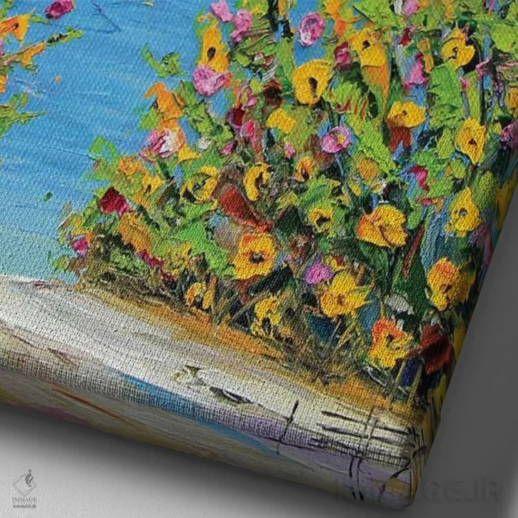 تابلو دکوراتیو بیگ سور II اثر لیزا الی - نمای نزدیک بافت بوم