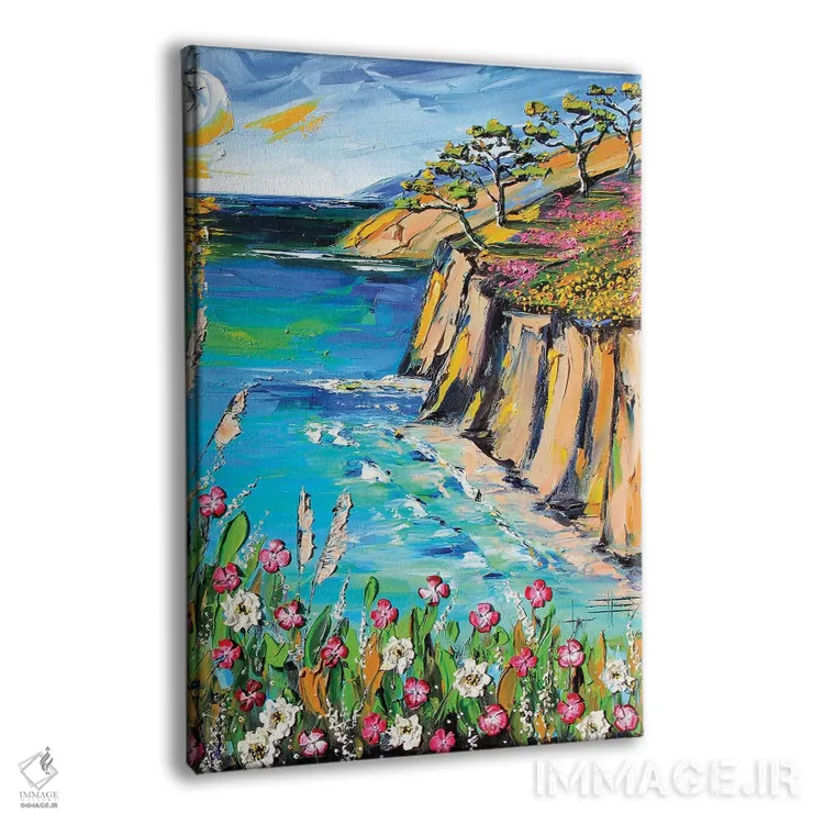 تابلو دکوراتیو بیگ سور با بافت ضخیم رنگ اثر لیزا الی - نمای پرسپکتیو محصول