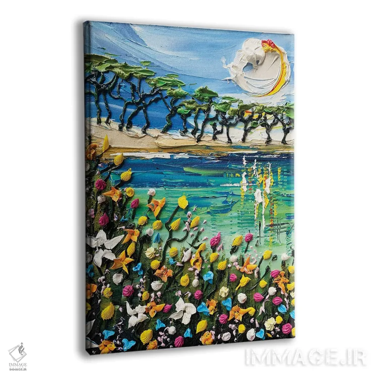 تابلو انتزاعی رویای کالیفرنیا اثر لیزا الی - نمای پرسپکتیو محصول