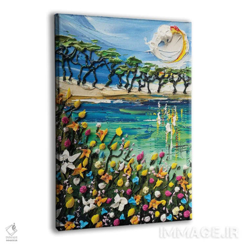 تابلو انتزاعی رویای کالیفرنیا اثر لیزا الی - نمای پرسپکتیو محصول