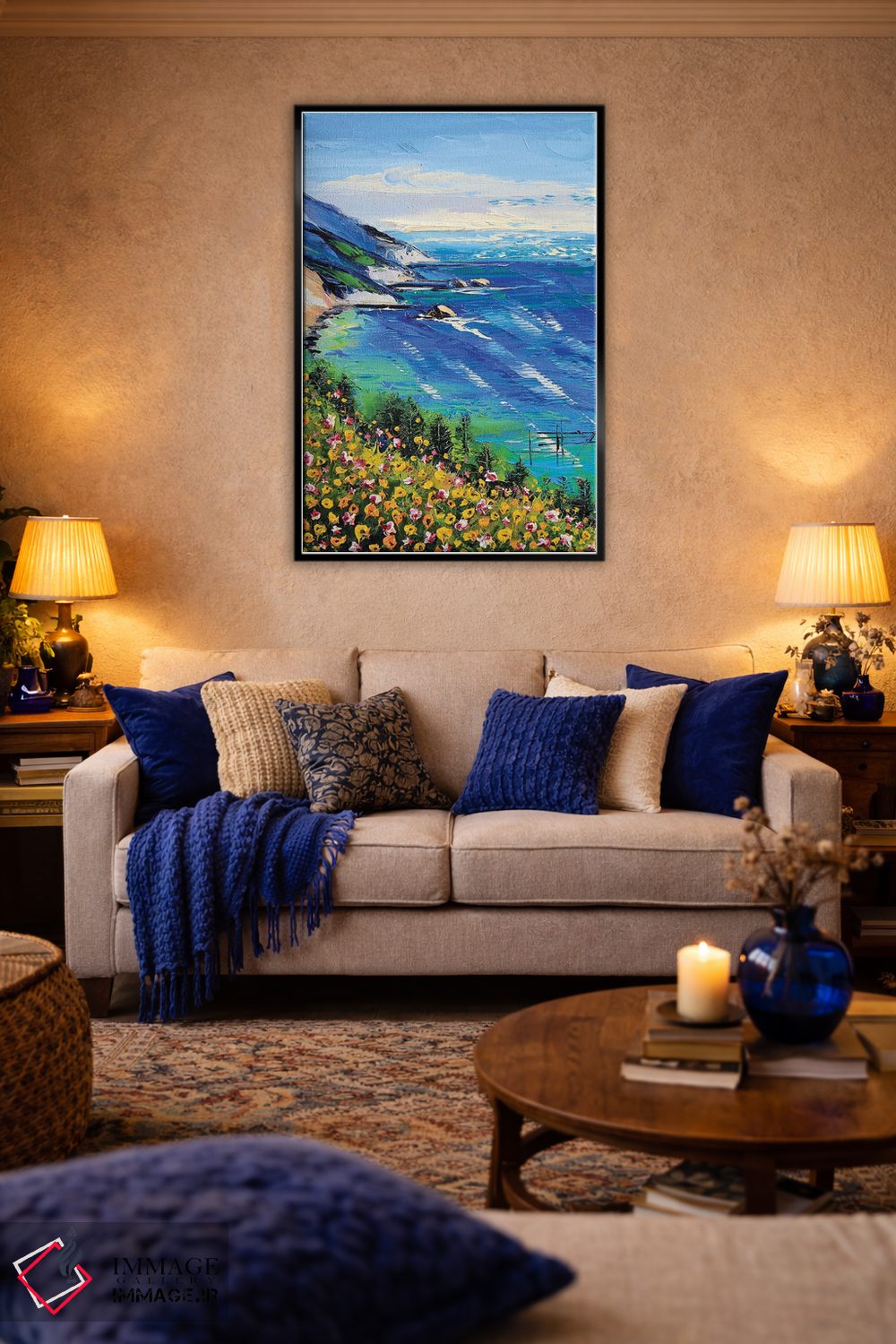 تابلو دکوراتیو قلب من در بیگ سور است II اثر لیزا الی - D5B