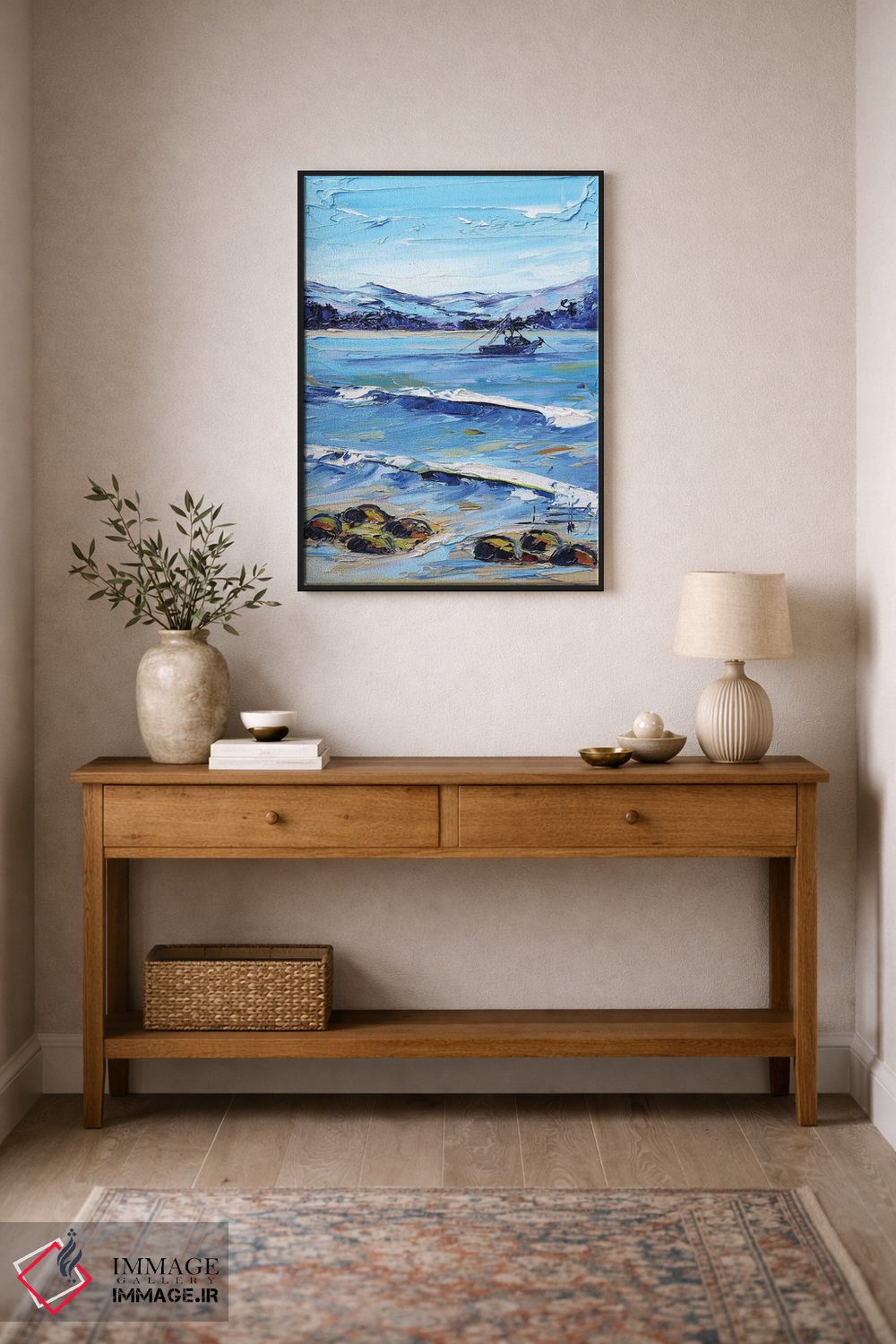 تابلو دکوراتیو روزی در مانتری اثر لیزا الی - D1B