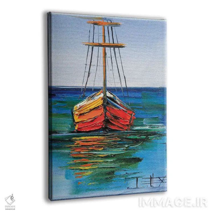 تابلو دکوراتیو قایق های مونتری اثر لیزا الی - نمای پرسپکتیو محصول