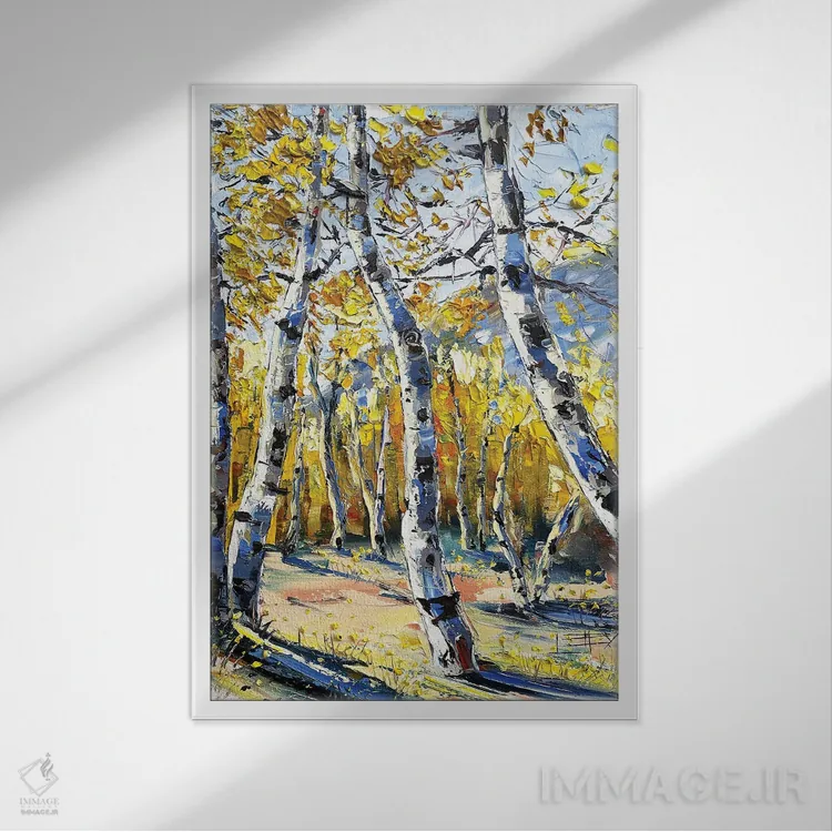 تابلو دکوراتیو پاییز سیرا اثر لیزا الی - نمای قابدار سفید