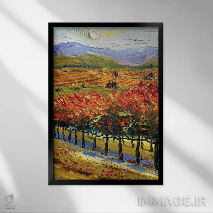 تابلو دکوراتیو برای ون گوگ به دره ناپا اثر لیزا الی - نمای قابدار مشکی