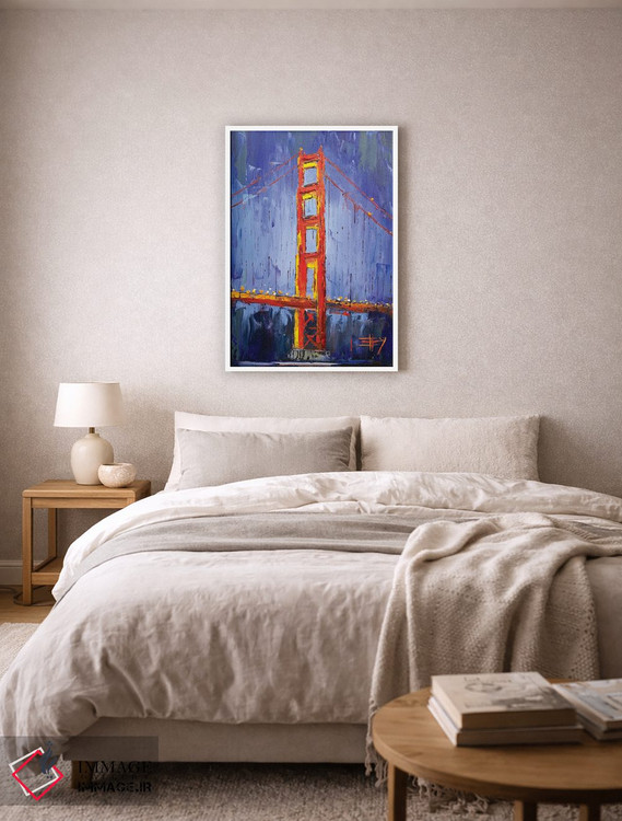 تابلو دکوراتیو شبی در کنار گلدن گیت اثر لیزا الی - D5W