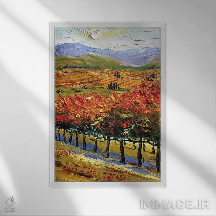 تابلو دکوراتیو برای ون گوگ به دره ناپا اثر لیزا الی - نمای قابدار سفید