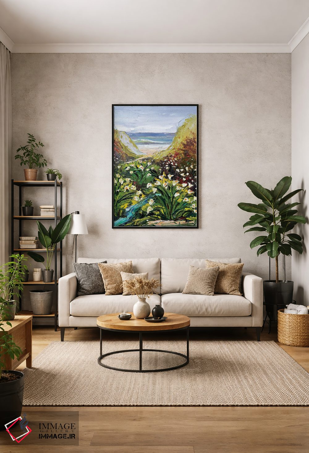 تابلو دکوراتیو زنبق های بیگ سور ۳ اثر لیزا الی - D1B