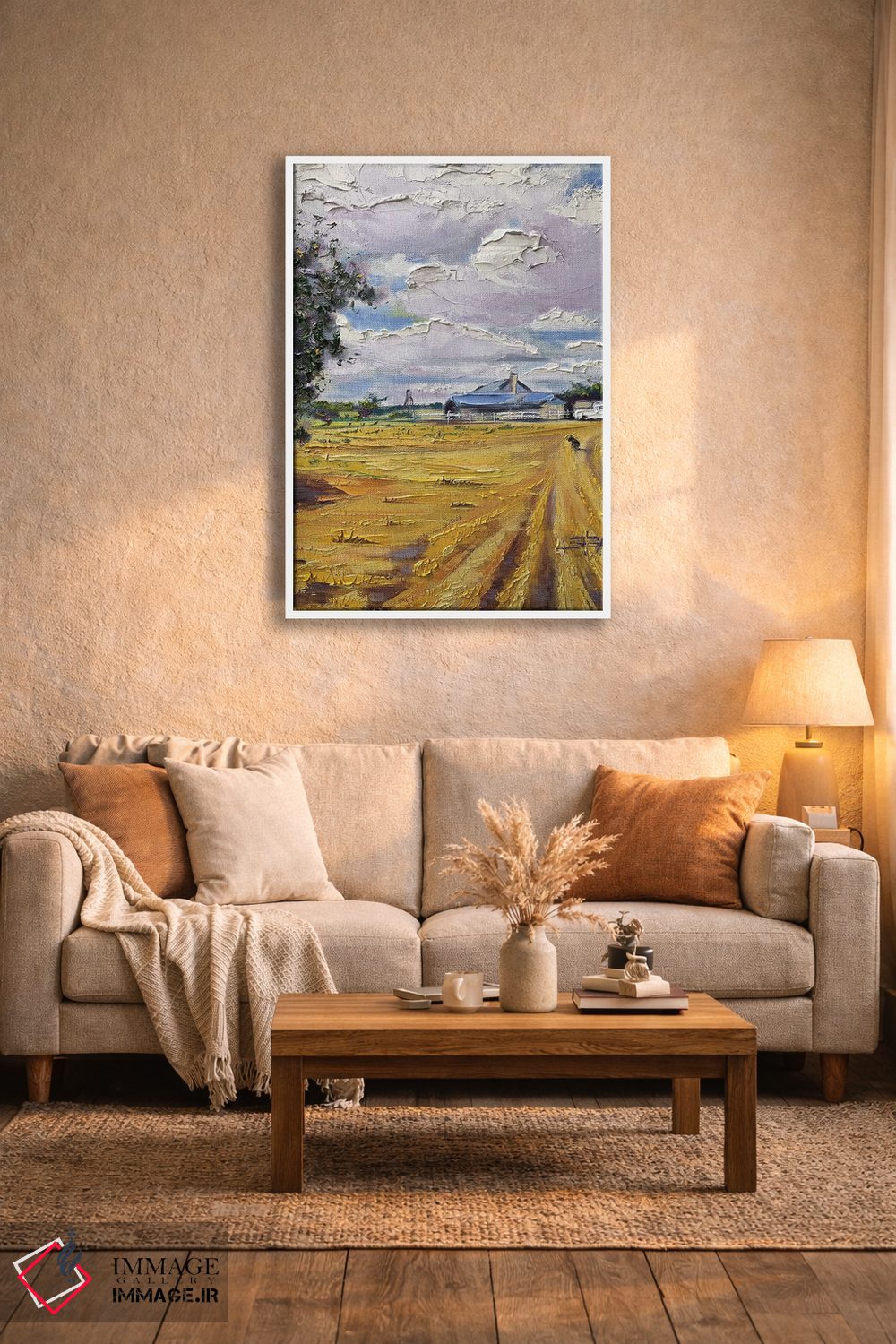 تابلو دکوراتیو مزرعه طلایی اثر لیزا الی - D3W