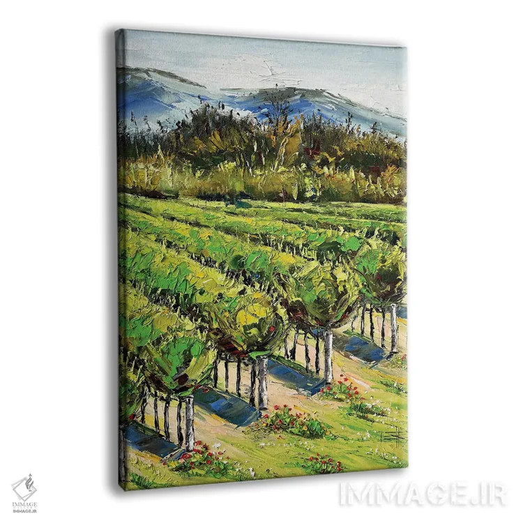 تابلو دکوراتیو Carmel River Valley Winery,بهار در تاکستان های دره کارمل ریور اثر لیزا الی - نمای پرسپکتیو محصول