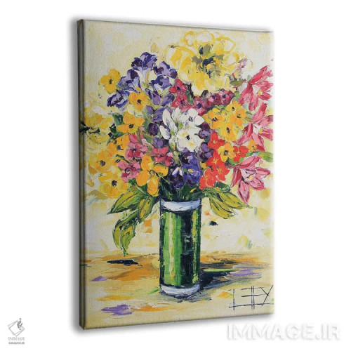 تابلو دکوراتیو طبیعت بی جان دسته گل اثر لیزا الی - نمای پرسپکتیو محصول