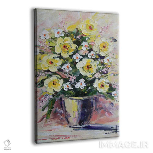 تابلو دکوراتیو دسته گل II اثر لیزا الی - نمای پرسپکتیو محصول