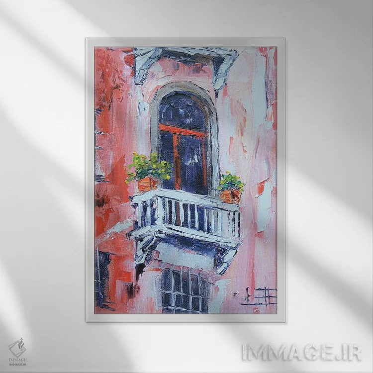 تابلو دکوراتیو رویای ایتالیا اثر لیزا الی - نمای قابدار سفید