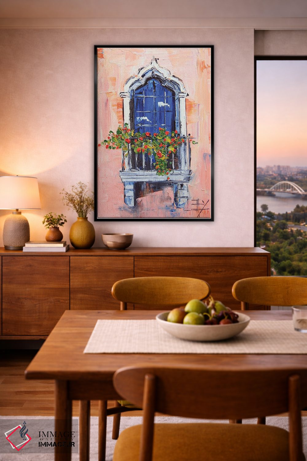 تابلو دکوراتیو پنجره عربی اثر لیزا الی - D5B