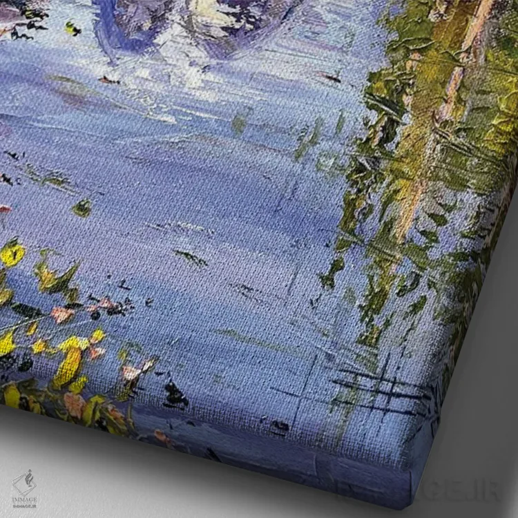 تابلو دکوراتیو چشم انداز یوسمیتی اثر لیزا الی - نمای نزدیک بافت بوم